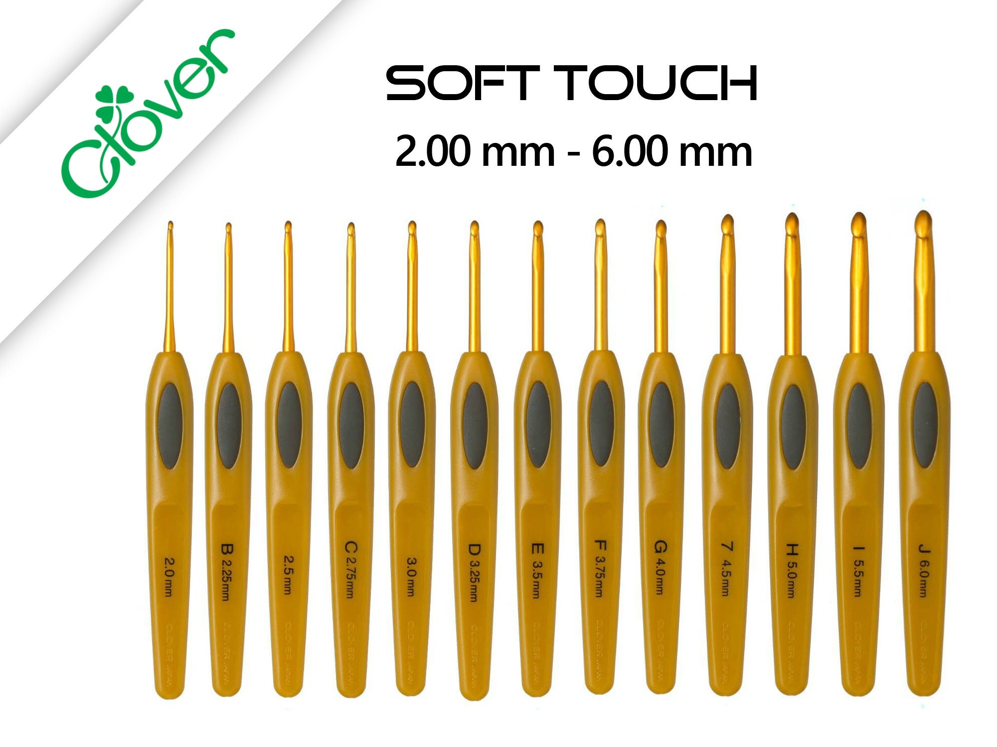 Many Sizes Available Clover Soft Touch Crochet Hooks Very Comfortable Hook 