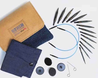 KnitPro verwisselbare naaldenset mini hout indigo - het beste cadeau voor elke breister