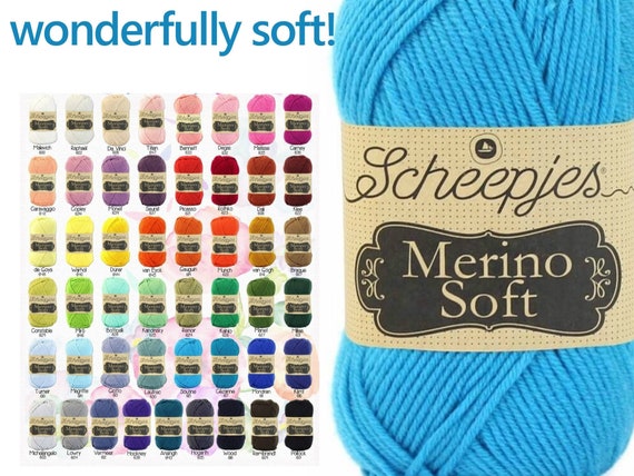 Merino Wool Knitting Yarn 500gr Scheepjes Merino Soft Luxurious Soft Yarn  for Knitting Clothing, Also for Children and Babies 