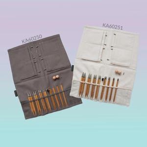 Interchangeable knitting needle set Seeknit Curve Koshitsu - bamboo knitting tips set Grand 12,5cm/5" 60250, 60251