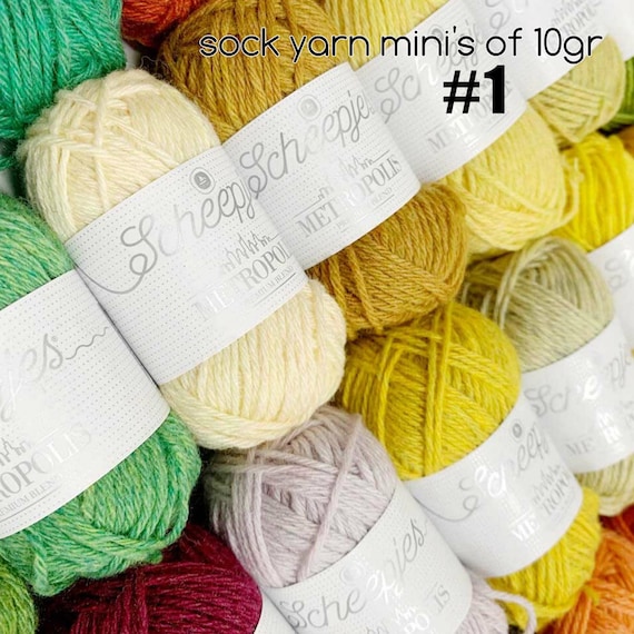 Sokkengaren mini's Scheepjes Metropolis #1 - 10 gram extra fijne merino wol