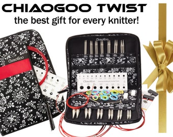 ChiaoGoo TWIST Red Lace Interchangeable Knitting Needles Sets | surgical stainless steel knitting point set - gift for every knitter!