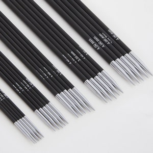 Prym Double-Point Ergonomic KnittingPins/Needles (Set of 5) 3.5mm x 20cm  Length, 22 x 4 x 1 cm, Multi-Colour
