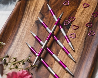 Aiguilles doubles pointes KnitPro SmartStix 2 mm - 8 mm | 14 20 cm - Aiguille à tricoter et règle DPN en un