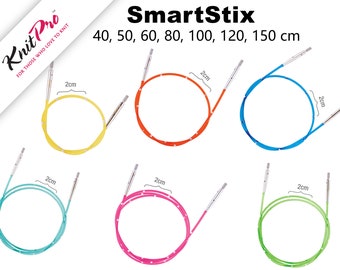 Interchangeable KnitPro SmartStix cables for circular needle - 40 cm 50 cm 60 cm 80 cm 100 cm 120 cm 150 cm