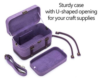 Sturdy case with U-shaped opening for your craft supplies