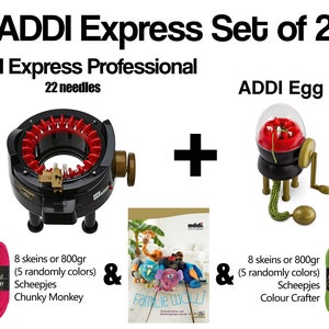 Addi Express Kingsize 890-2 Addi Express Professional 990-2 Addi Egg 880-2  Knitting Mills Set Hand Knitting Machines New Versions 