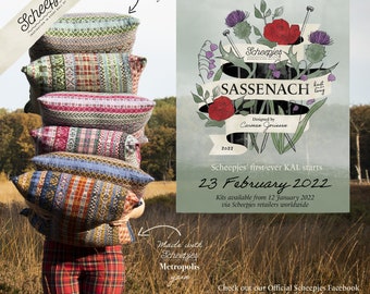 Scheepjes KAL2022 Sassenach cushion covers Metropolis - Rosa, Erica, Cirsium