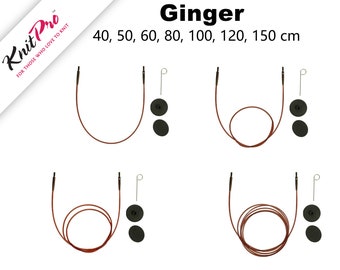 Interchangeable cables for Knitpro Ginger knitting points | connector for cables