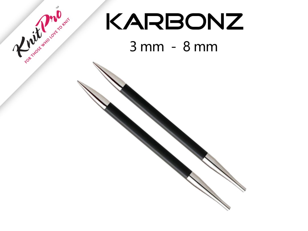 KnitPro Karbonz Élan 13cm (5") Premium Interchangeable Needle Set U2013 The Needle Store
