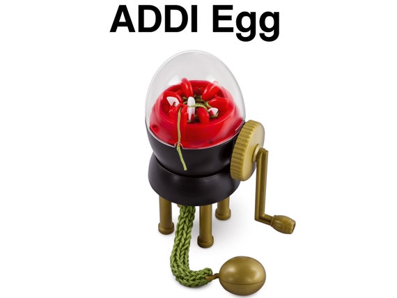 New in the shop: Addi knitting machines!! With the Addi Egg you can crank  out icord in a flash! We also carry the professional and kingsize  models!