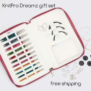 Interchangeable knitting tips 10cm/4&quot; KnitPro Dreamz set Regal - the best gift for every knitter