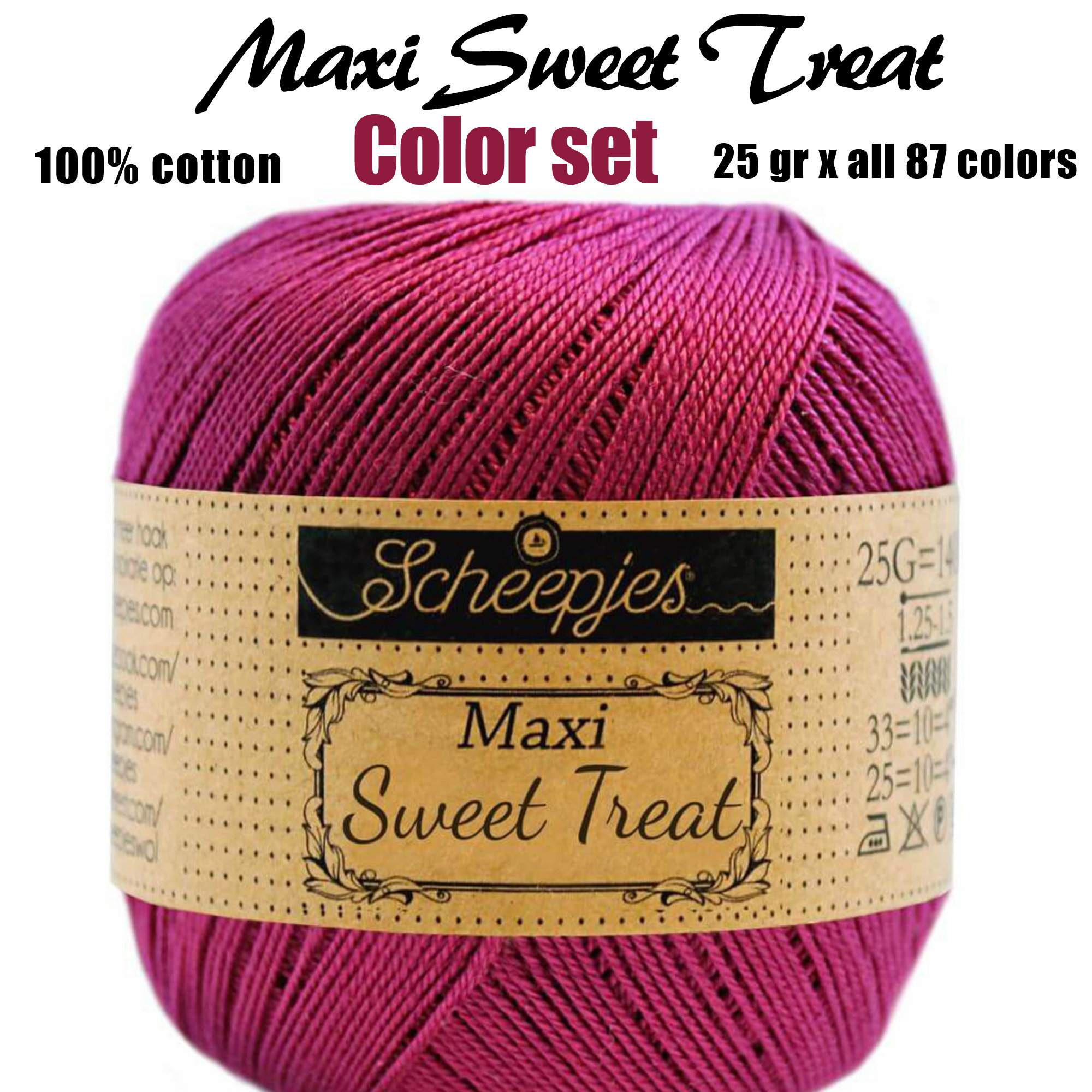 KCS 25 M/Skein Mercerized Pearl Cotton Crochet Needlepoint Thread,Size 5,6  skeins,Mixed Color 06