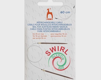 Cavi girevoli intercambiabili per ferri da maglia Pony