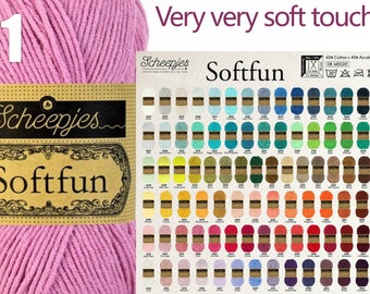 Amigurumi yarn Scheepjes Softfun #1 - cotton / acrylic especially soft yarn for dolls, clothes, interior accessories