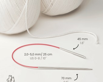 Circular knitting needles Addi sock wonder lace 2.0 - 5.0 mm | 25cm / 10"