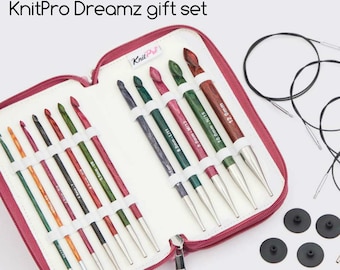 Tunisian wooden crochet hook set KnitPro Dreamz Grande 3.5-12.0mm