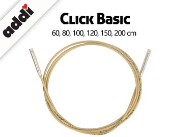 Interchangeable Addi Click Basic cables for all Addi Click needles - 60 cm 80 cm 100 cm 120 cm 150 cm 200 cm