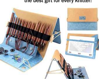 Ensemble d'aiguilles à tricoter circulaires interchangeables en bois - KnitPro Ginger Deluxe