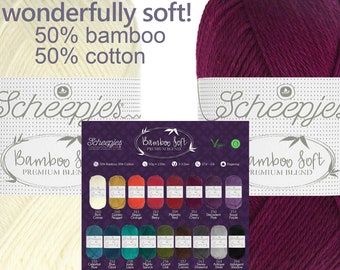 Bamboo / cotton knitting yarn - Scheepjes Bamboo Soft - soft, vegan-friendly