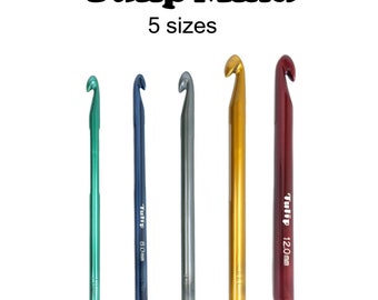 Crochet hook Tulip Mind - crochet hooks in 5 sizes 7.00mm - 12.00mm for chunky yarn