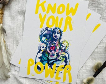 Postcard - Know your power - women DIN A6