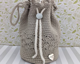 Gehäkelte Tasche Muster Kordelzug Beutel Hochzeit