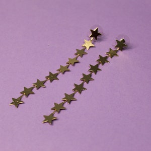 Long star earrings