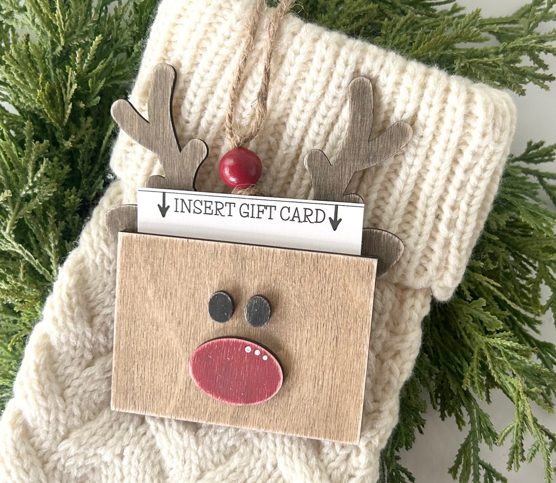 Christmas Gift Card Holder, Reindeer Ornament, Gift Card Holder, Kid's