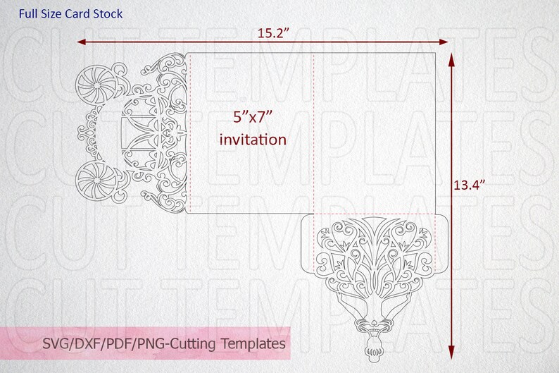 Quinceanera invitation template svg file princess svg ...