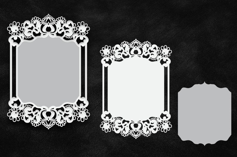 Download Laser cut wedding invitation template svg file lace border ...
