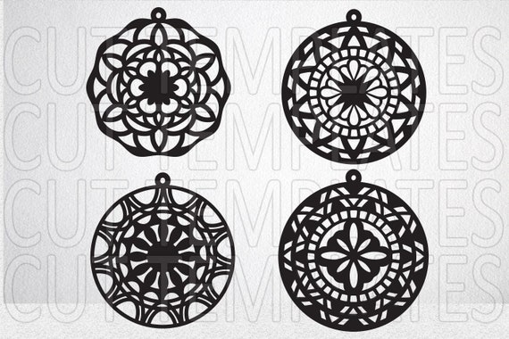 Download Mandala Earrings Svg Faux Leather Earrings Svg Cricut Svg Etsy