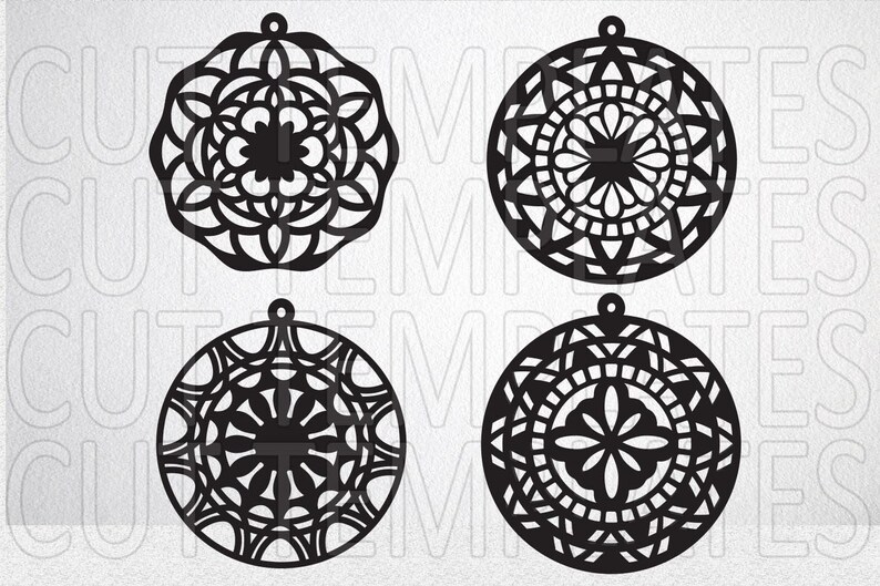 Download Mandala earrings svg faux leather earrings svg cricut svg | Etsy