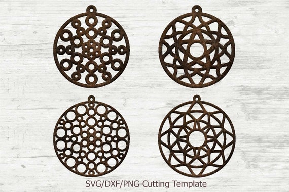 Download Mandala Earring Svg Earrings Svg Svg Earring Template Laser Etsy