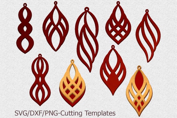 Teardrop Earrings Svg Leather Earring Svg Pendant Svg | Etsy Canada