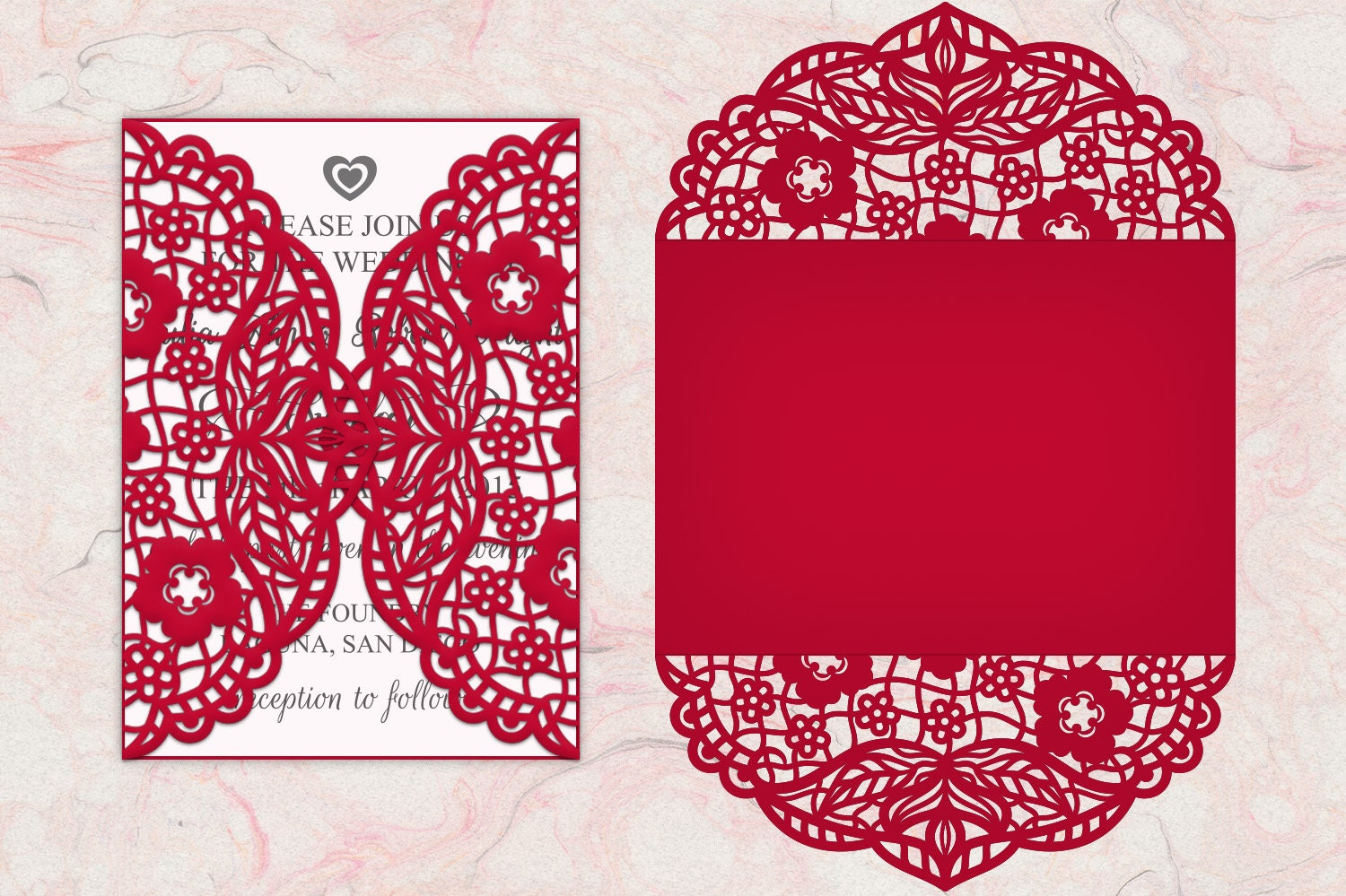 Download Gate fold card svg file wedding invitation weding card svg ...