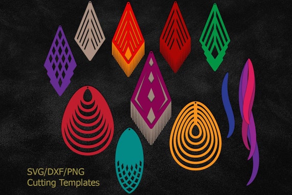 Faux Leather Earring Svg Teardrop Earrings Svg Pendant Svg Etsy