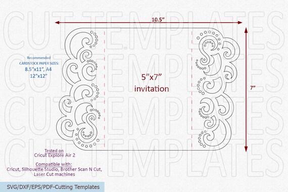 Download Quinceanera Invitation Svg Gate Fold Invitation Svg Cricut Etsy SVG, PNG, EPS, DXF File
