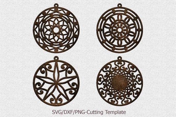 Download Faux leather earrings svg cricut svg mandala earrings svg | Etsy