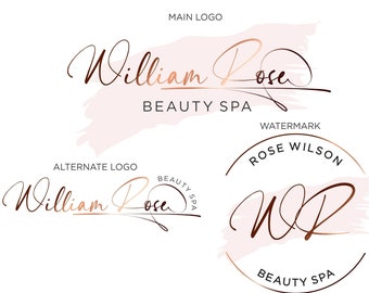 Gold Glitter Beauty Logo, Sparkle Lash Logo Design