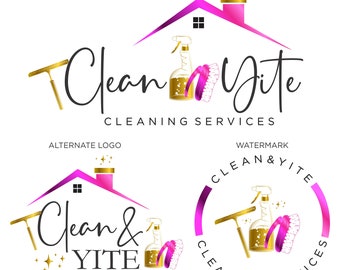 Premade Cleaning Service Logo Design