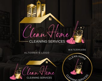 Premade Cleaning Service Logo Design: Modern Branding Kit
