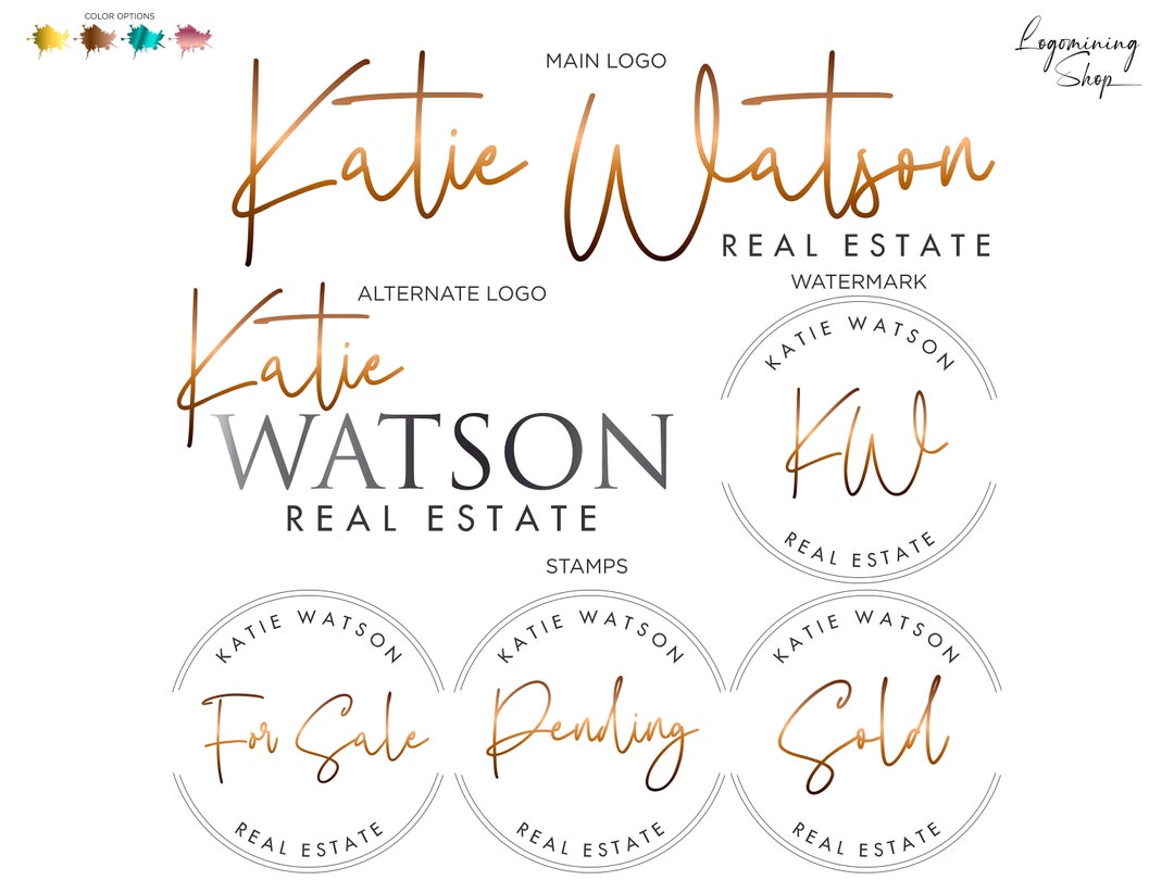 Rustic Gold Real Estate Logo Design Home Logo, Real Estate Logo ...