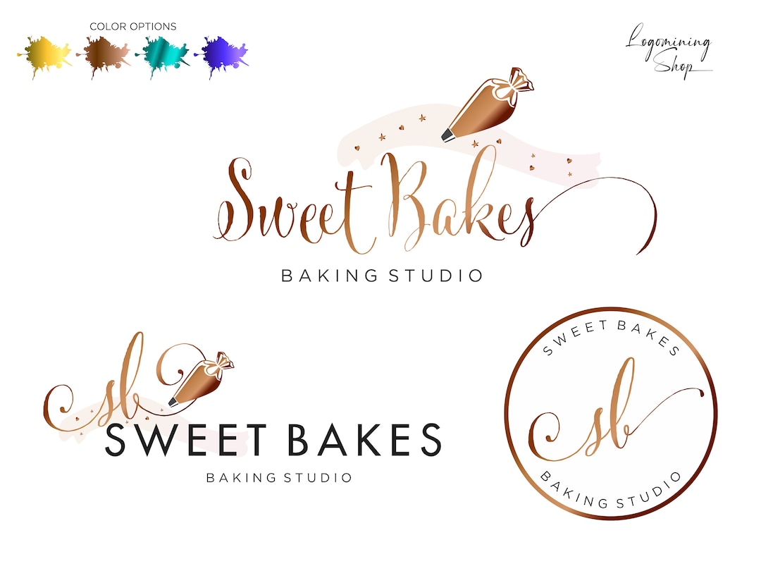 Bakery Logo, Logo Design, Baking Logo, Custom Logo Design, Premade Logo