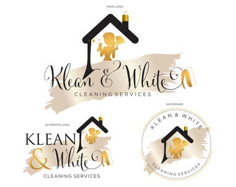 Cleaning Service Logo: Floral Maid, Modern Branding