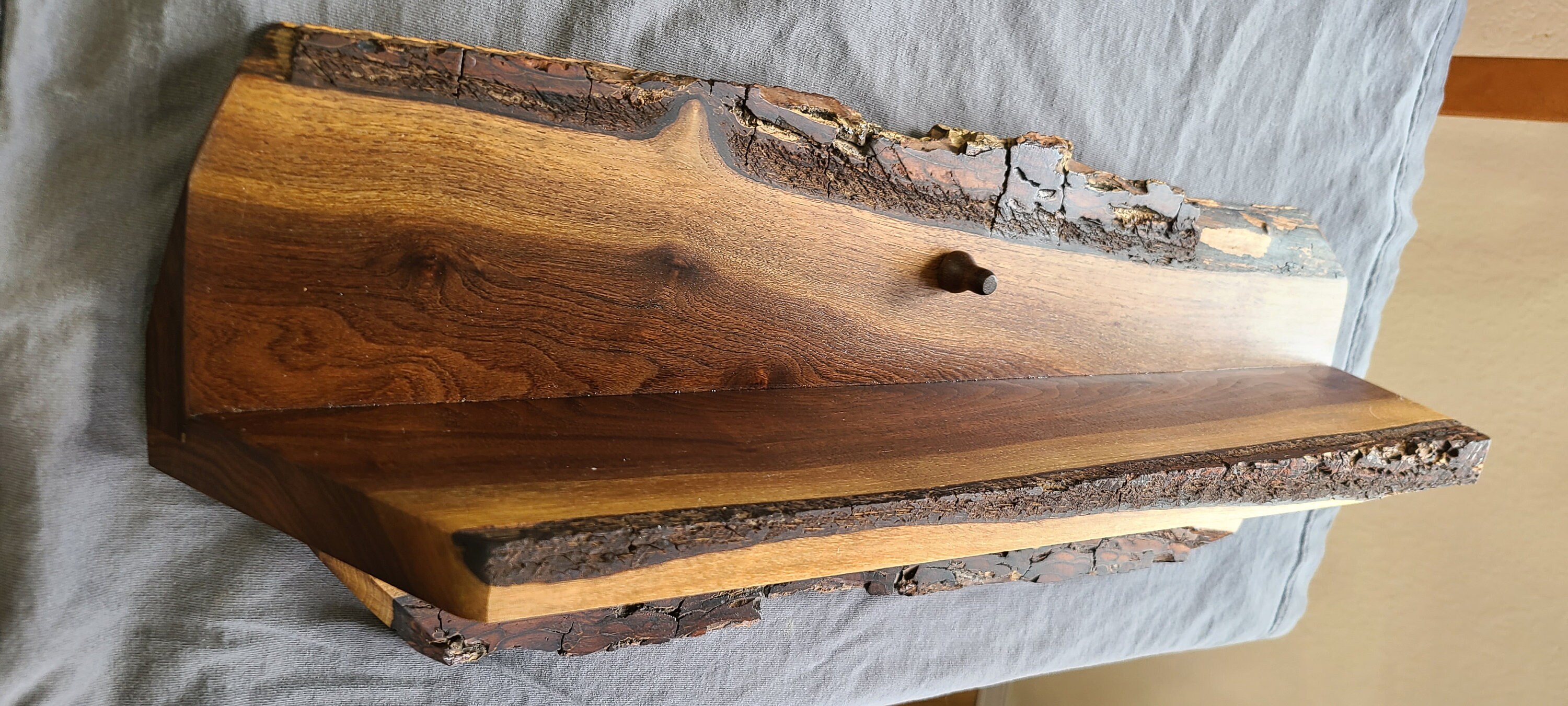 Live Edge Wooden Shelf Etsy