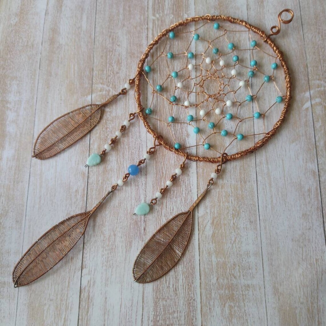 Wire wrapped metal dream catcher copper dreamcatcher wire Etsy