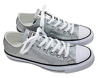 converse all star lo glitter silver