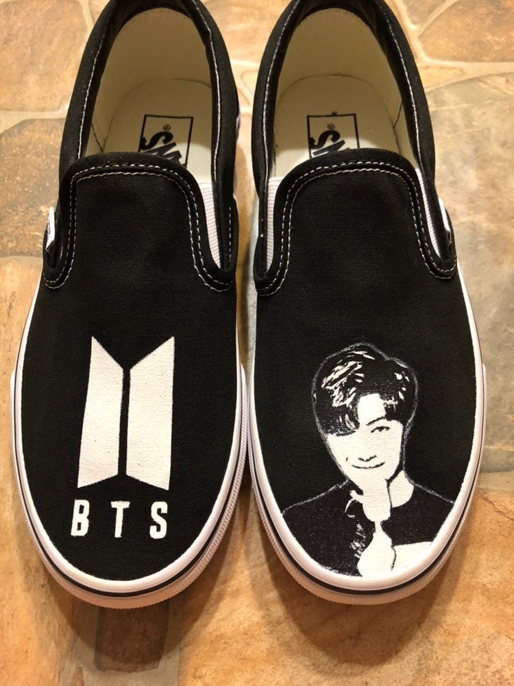 Begrænsning føle en anden BTS Kpop RM Custom Hand Painted Slip on Vans Shoe various | Etsy