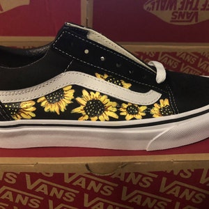 sunflower checkered old skool vans